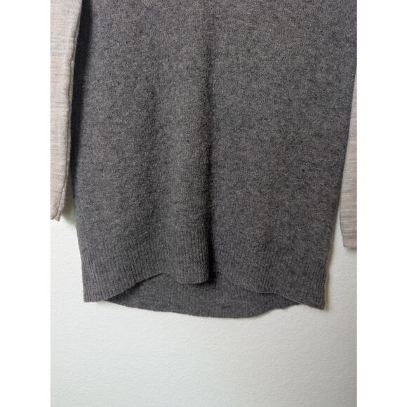Anthropologie Moth Boucle Alpaca Wool Grey V Neck Pullover Sweater Size XS Hygge - Picture 7 of 12